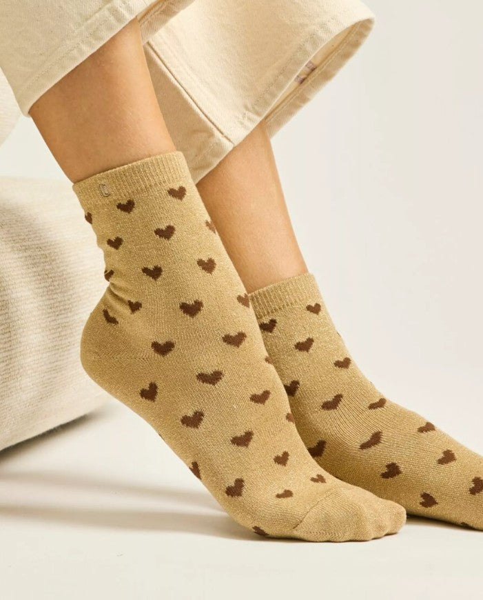 Coffret de 7 chaussettes semainier - Coeur et paillettes