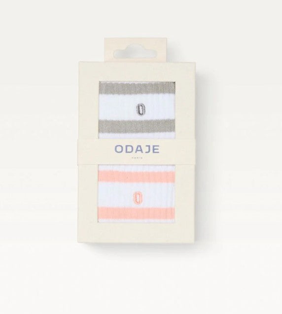 Pack de 2 chaussettes - Sport - Gris rose