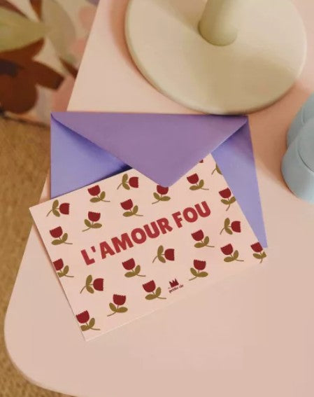 Carte avec enveloppe - Amour fou