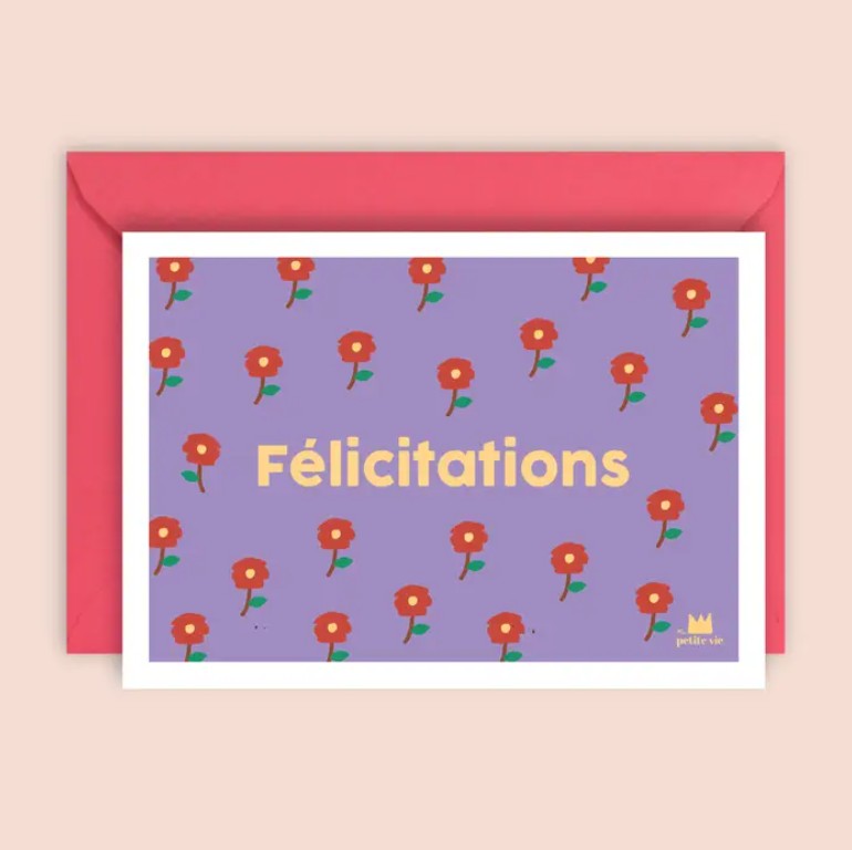 Carte avec enveloppe - Felicitations