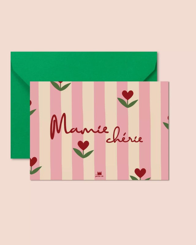 Carte avec enveloppe - Mamie chérie