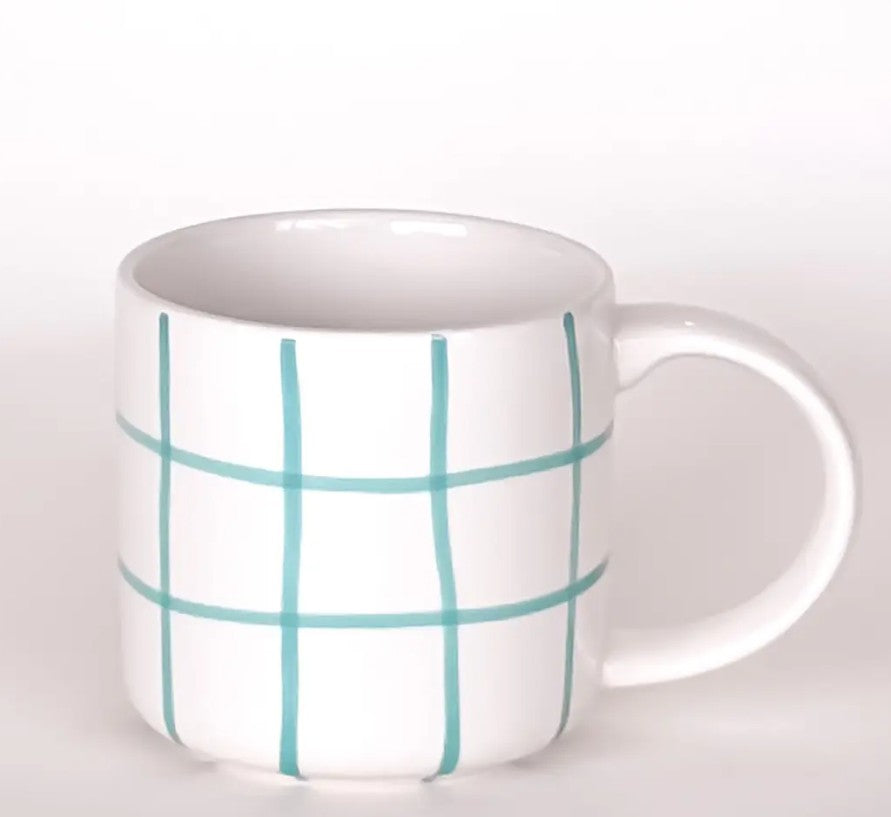 Mug Grid - Amalfi menthe