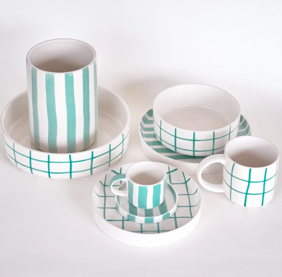 Mug Grid - Amalfi menthe