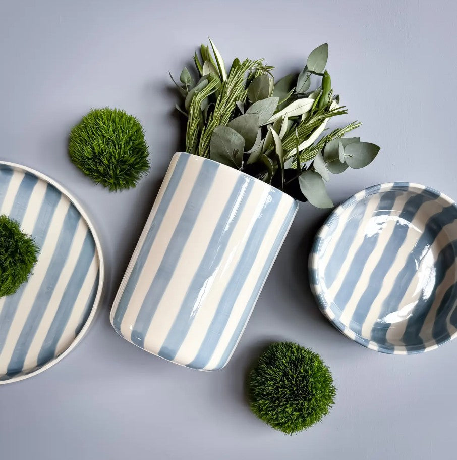 Vase Stripes - Morning Azzurro