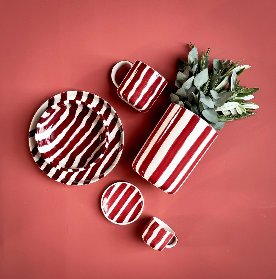 Vase Stripes - Rouge Tarmonto