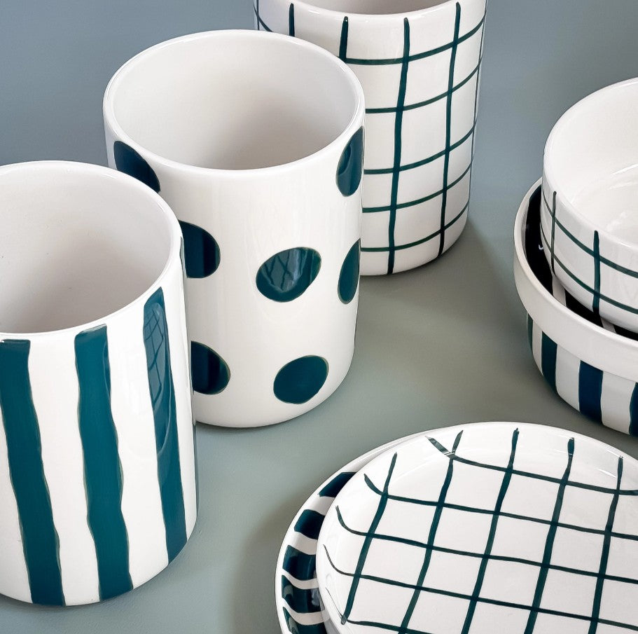 Vase Stripes - Vert Doux