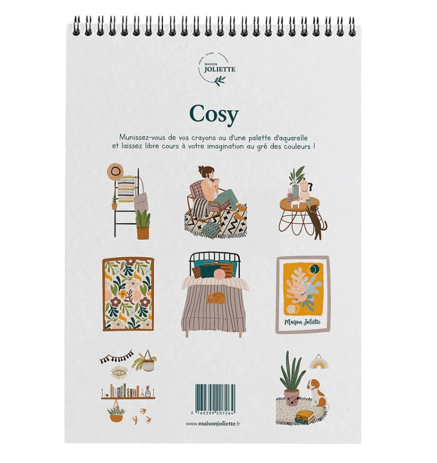 Carnet de coloriage A4 - Cosy