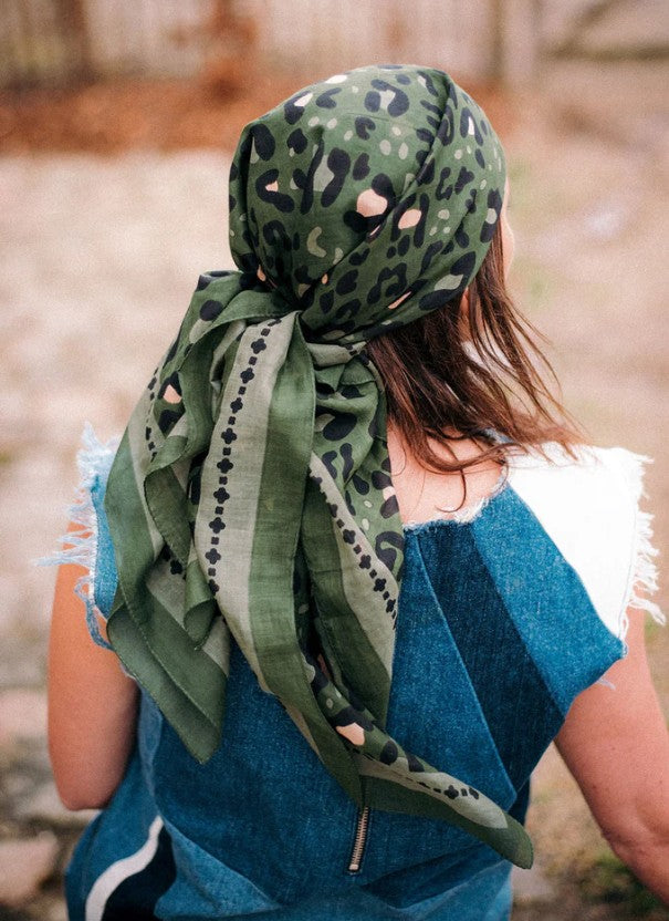 Foulard Leo coton - vert