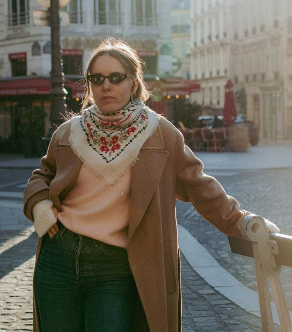 Foulard bandana laine/soie - seville