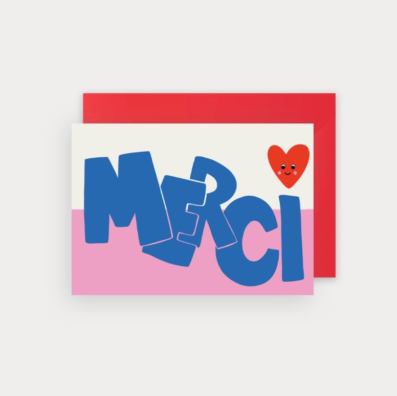 Carte avec enveloppe - Merci