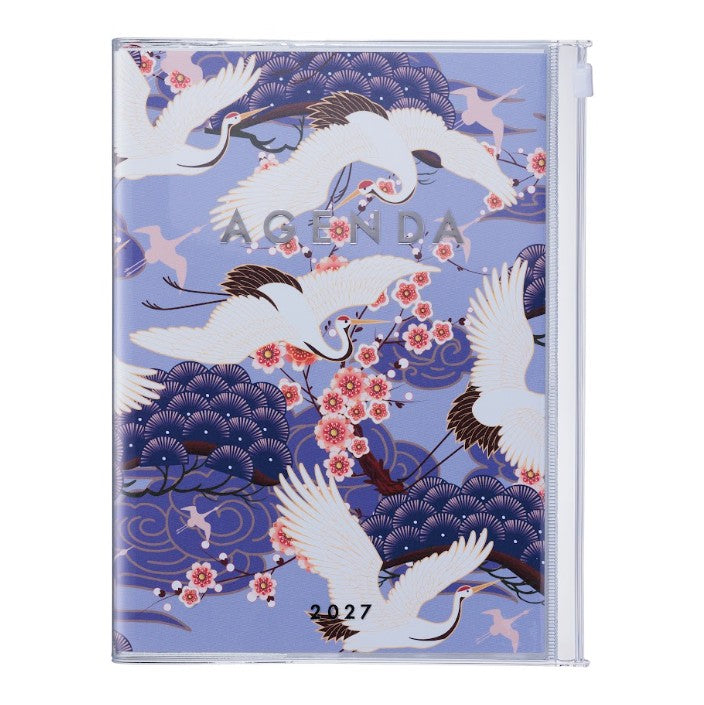 Agenda Japan A5 2026-2027 - Birds Purple
