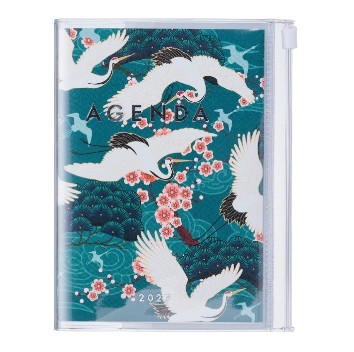 Agenda Japan A6 2026-2027 - Birds Green