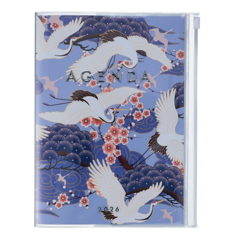 Agenda Japan Birds A5 2025-2026 - Purple