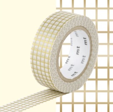 Masking tape - Quadrillé or/hougan gold