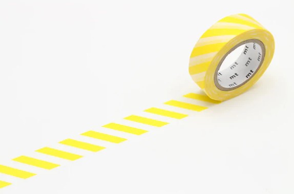 Masking tape - Stripe lemon