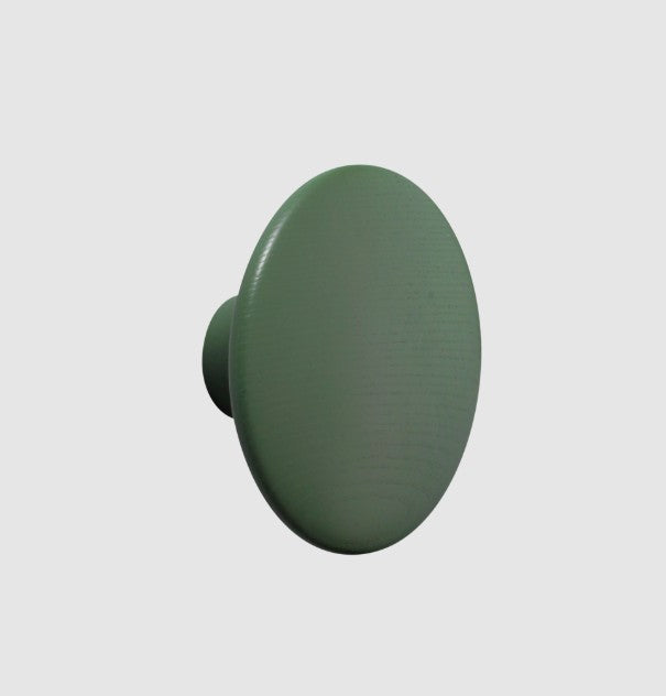 Patère The dots – 1 pièce M dusty green - Ø 13 cm