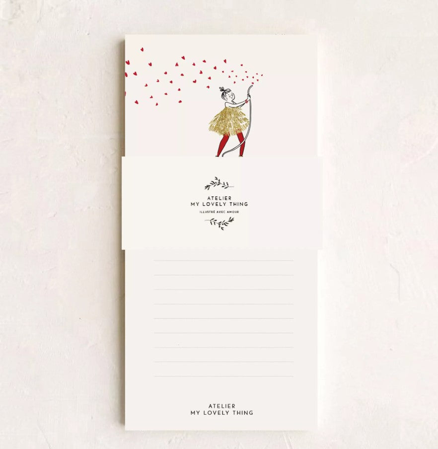 Bloc notes - Jet de coeurs