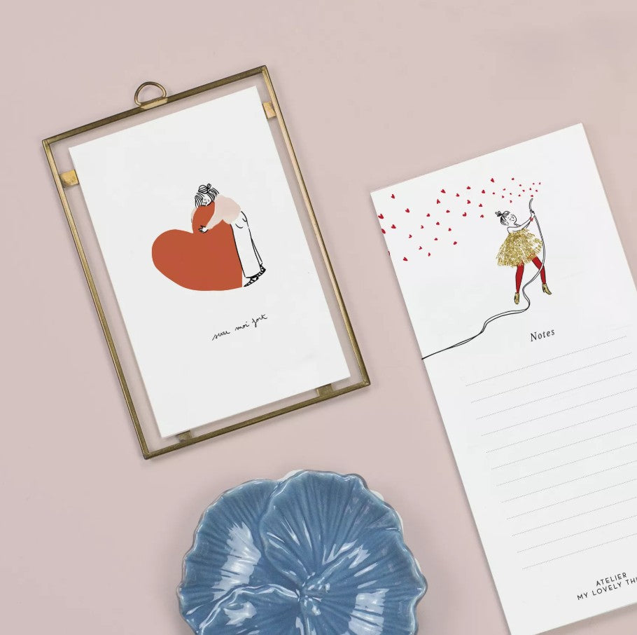 Bloc notes - Jet de coeurs