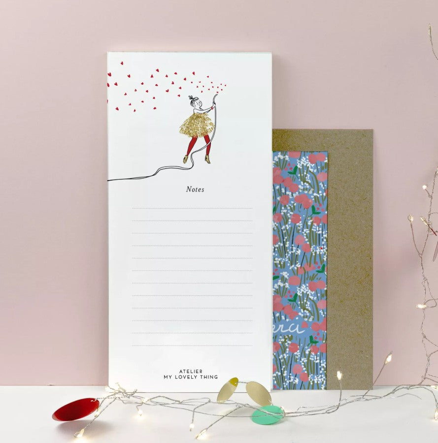 Bloc notes - Jet de coeurs