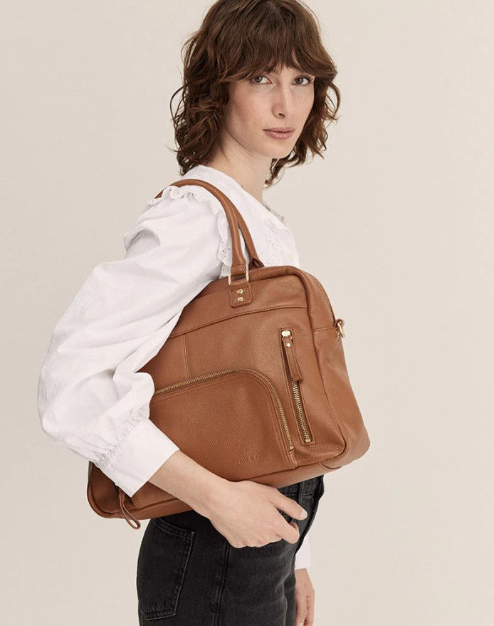 Sac Macy Cabas multipoches A4 - Noisette