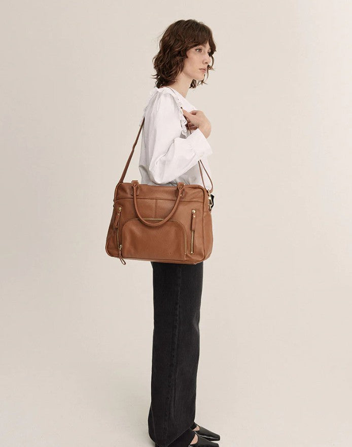 Sac Macy Cabas multipoches A4 - Noisette