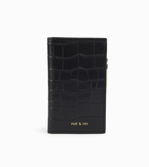 Portefeuille Oshi - Croco noir