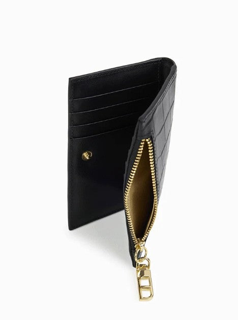 Portefeuille Oshi - Croco noir