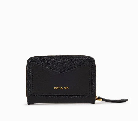 Portefeuille Pia - Noir bi-matière