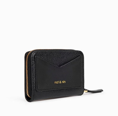 Portefeuille Pia - Noir bi-matière