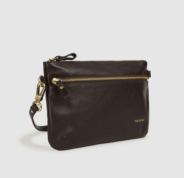 Pochette Vicky zippée - Ebène