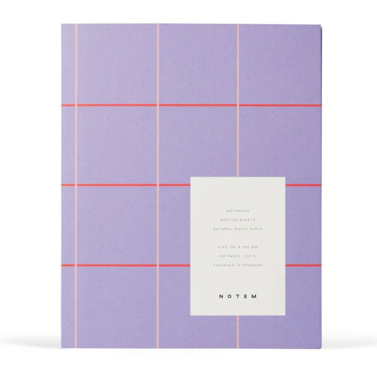 Notebook - Uma - Medium - Lavender Check