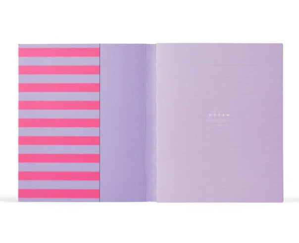Notebook - Uma - Medium - Lavender Stripe