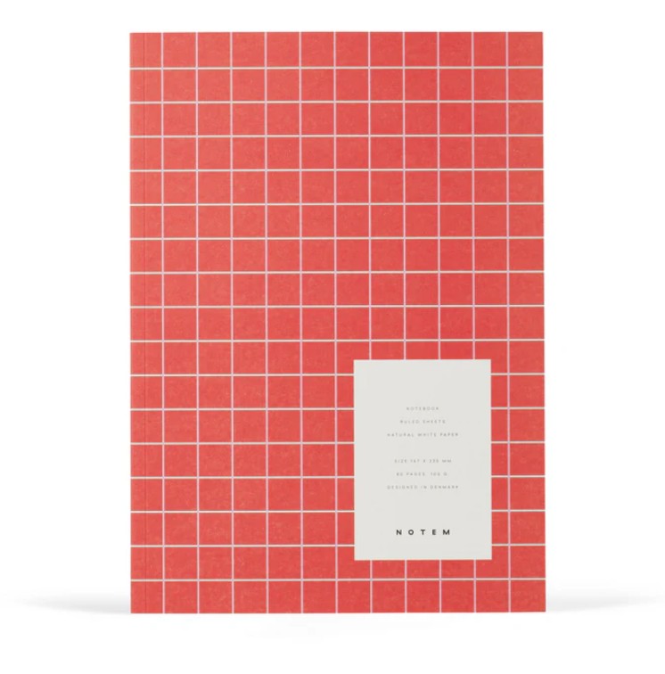 Notebook Vita medium - Orange Grid