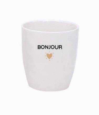 Gobelet message - Bonjour doré