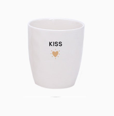Gobelet message - Kiss doré