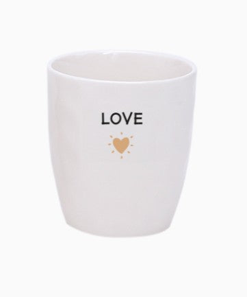 Gobelet message - Love doré