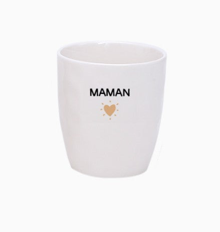 Gobelet message - Maman doré