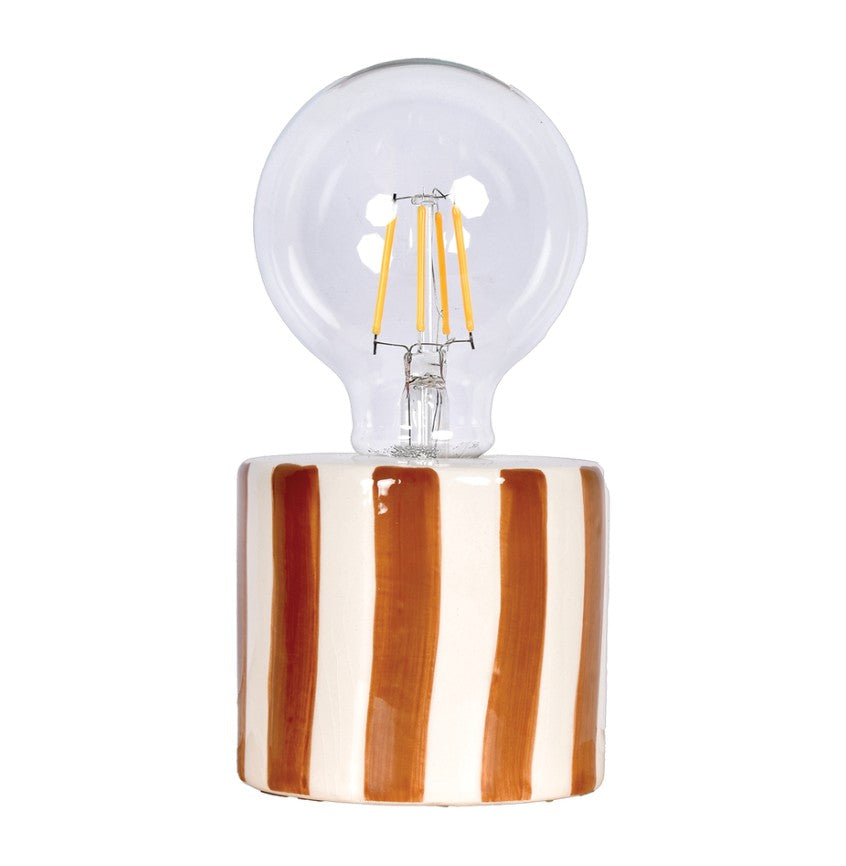 Lampe rayée - Marron