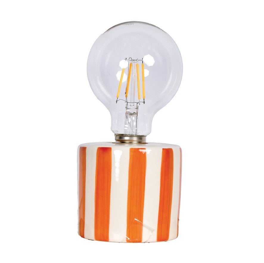 Lampe rayée - Orange