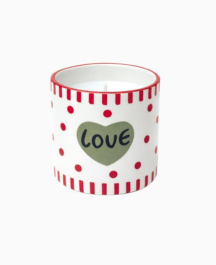 Bougie Love - salvia - white