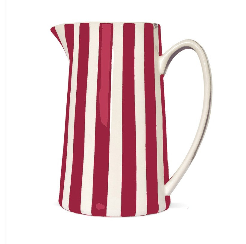 Pichet rayé - rouge
