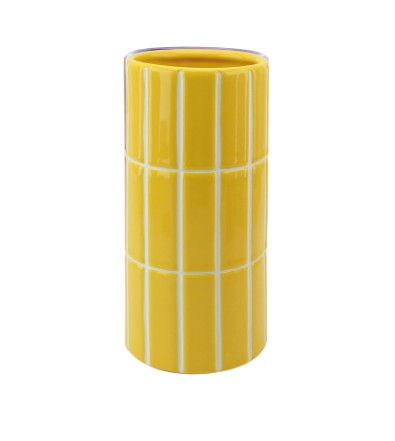 Vase Carrelage - jaune - 018193