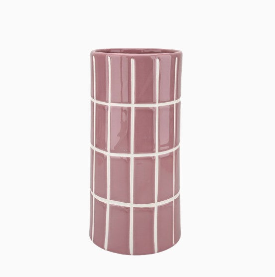 Vase Carrelage - rose - 018195