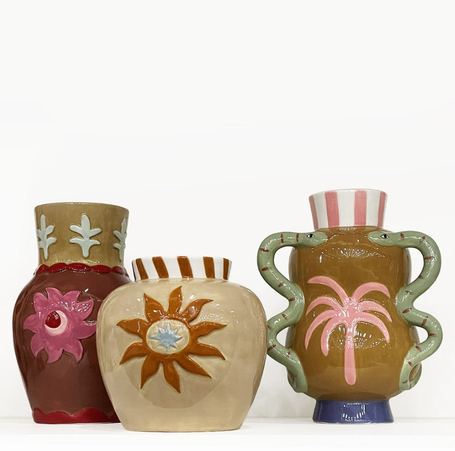 Vase - soleil marron - 019183