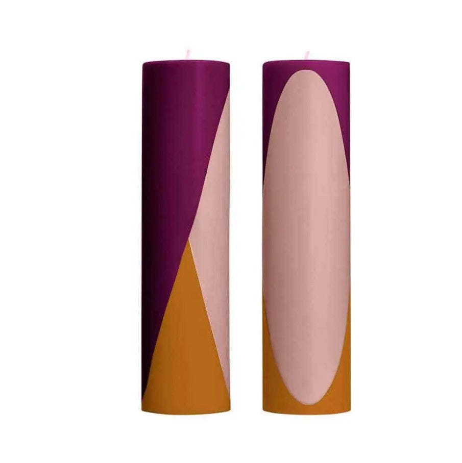 Bougie Pillar - Diagonale - Prune