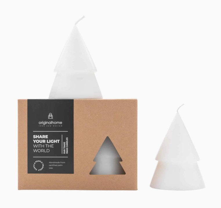 Xmas Tree Candle M - White - TC0027.31
