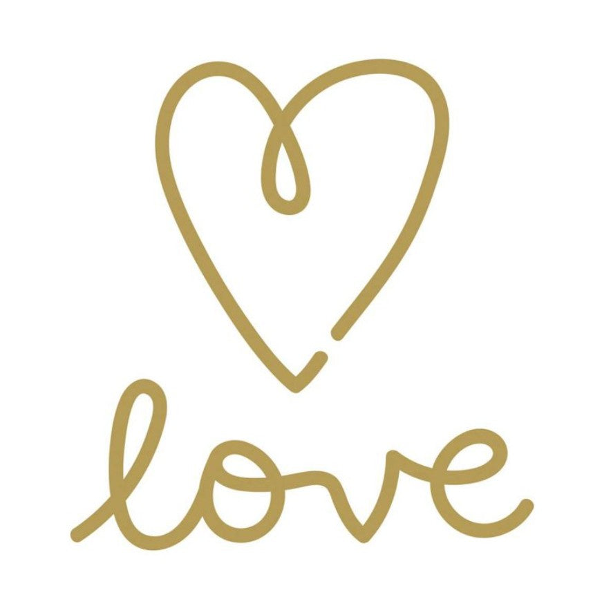 Serviettes en papier format cocktail - Love - 1254003