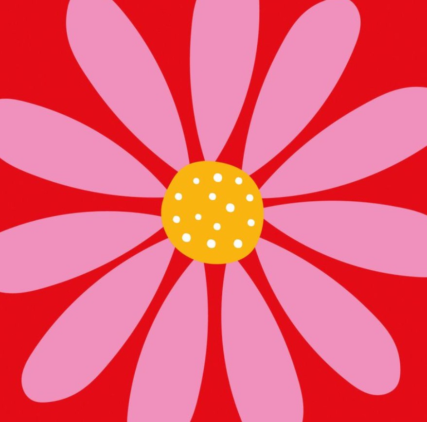 Serviettes en papier - Happy flower red - 133003324