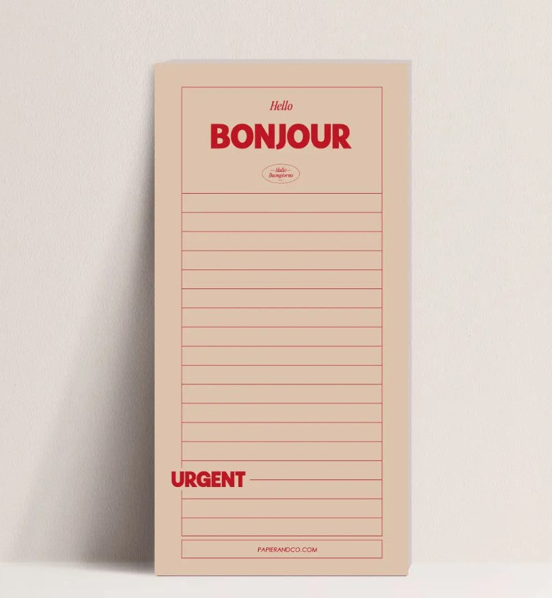 Bloc-notes - Bonjour