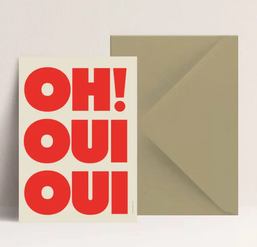 Carte simple avec enveloppe - Oh oui oui !